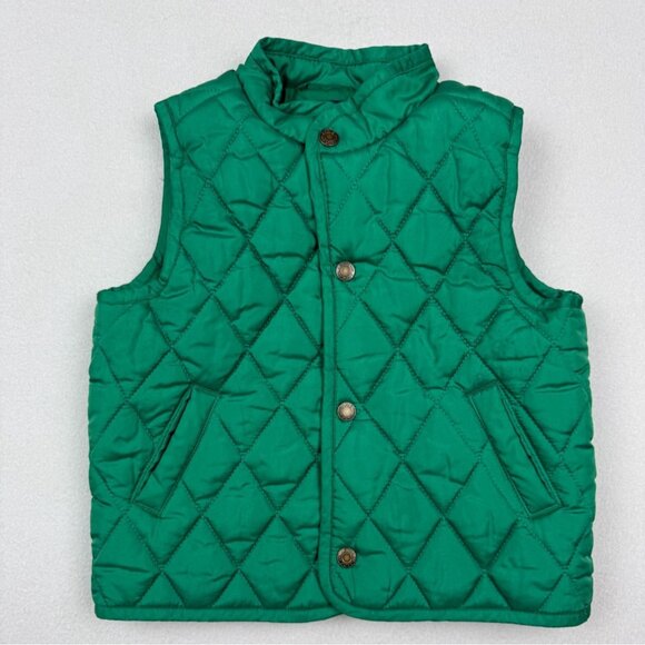 JANIE & JACK Quilted Barn Vest Size 12-18 Mos Baby‎ Kelly Green * Read - Picture 1 of 7